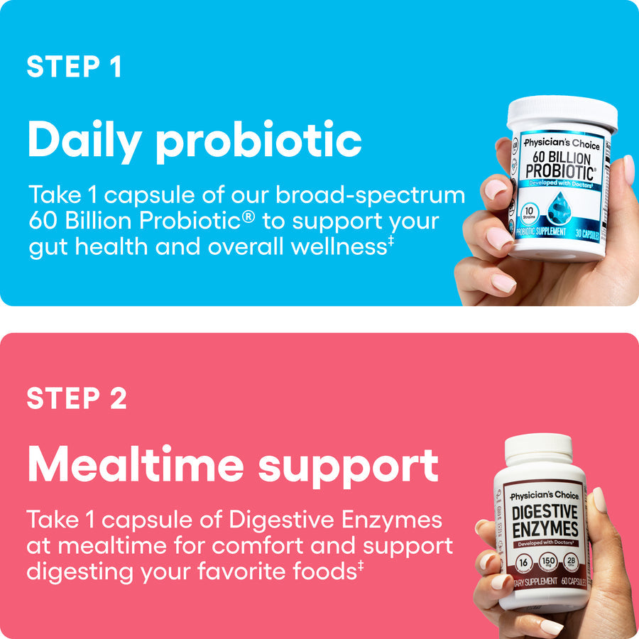 Probiotic & Digestive Enzyme Gut Support Bundle